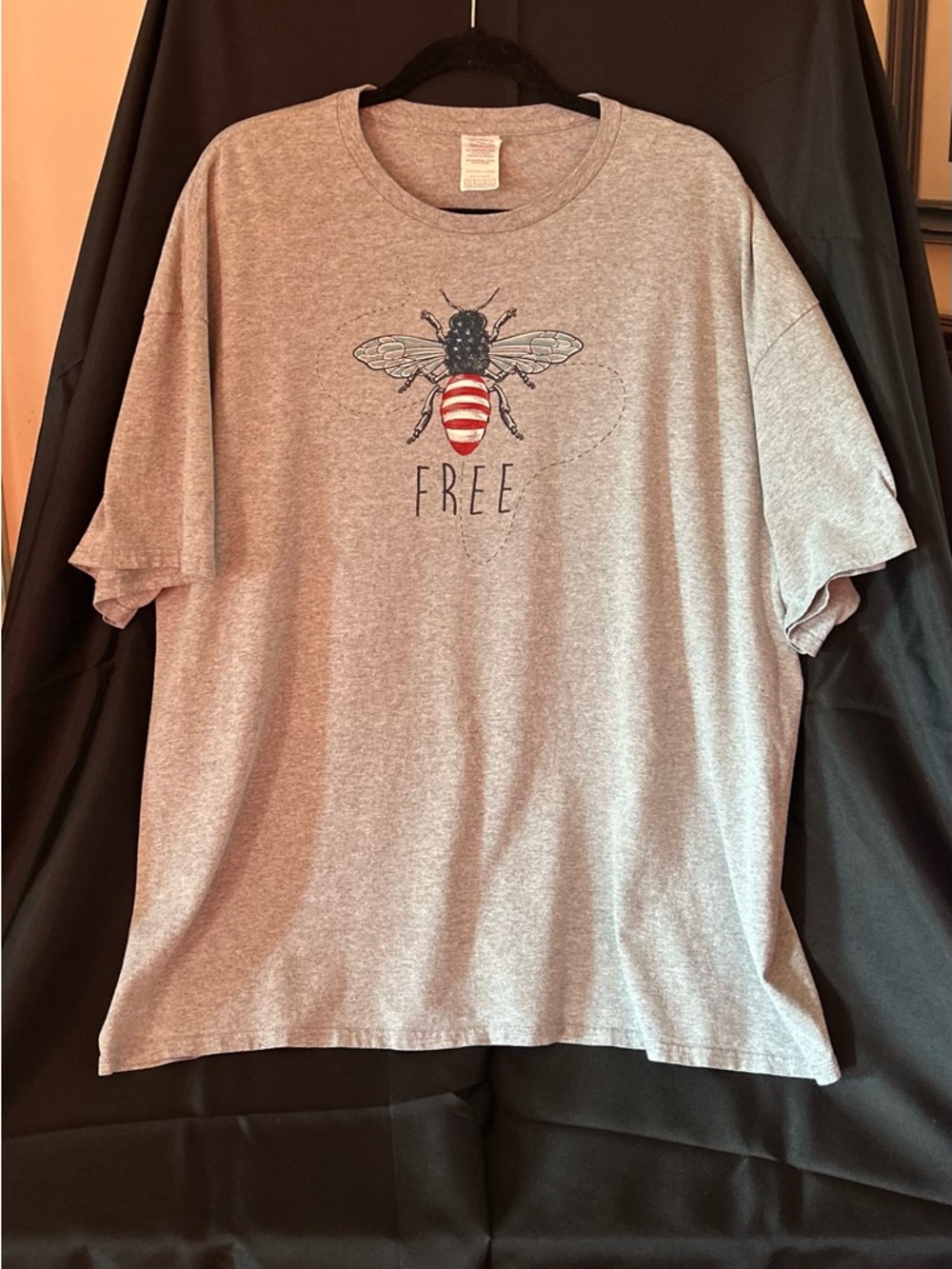 Delta Heather Gray Crewneck T-Shirt with Tag Detail